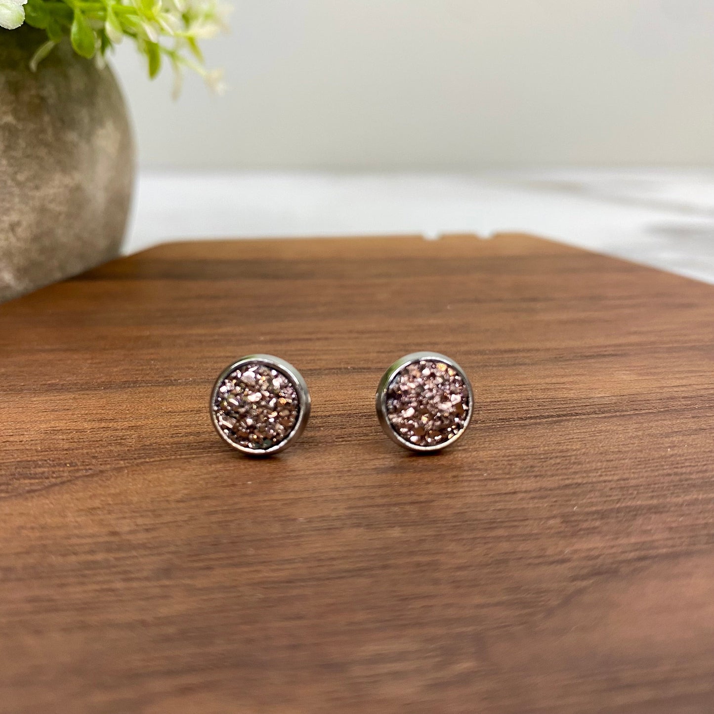 Druzy Stud Earrings - LOCAL PICK UP OPTION