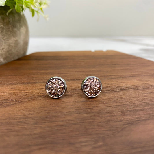 Druzy Stud Earrings - LOCAL PICK UP OPTION