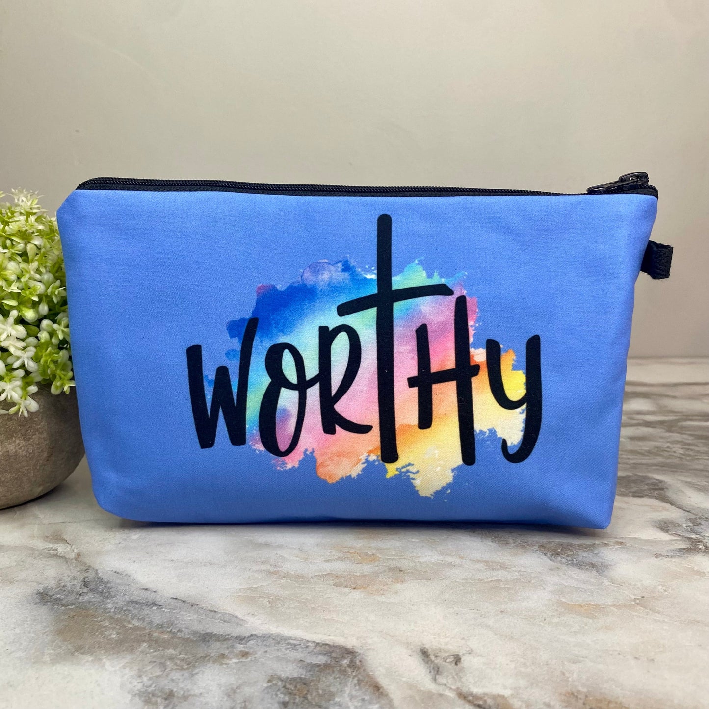 Pouch - Religious, Worthy Blue