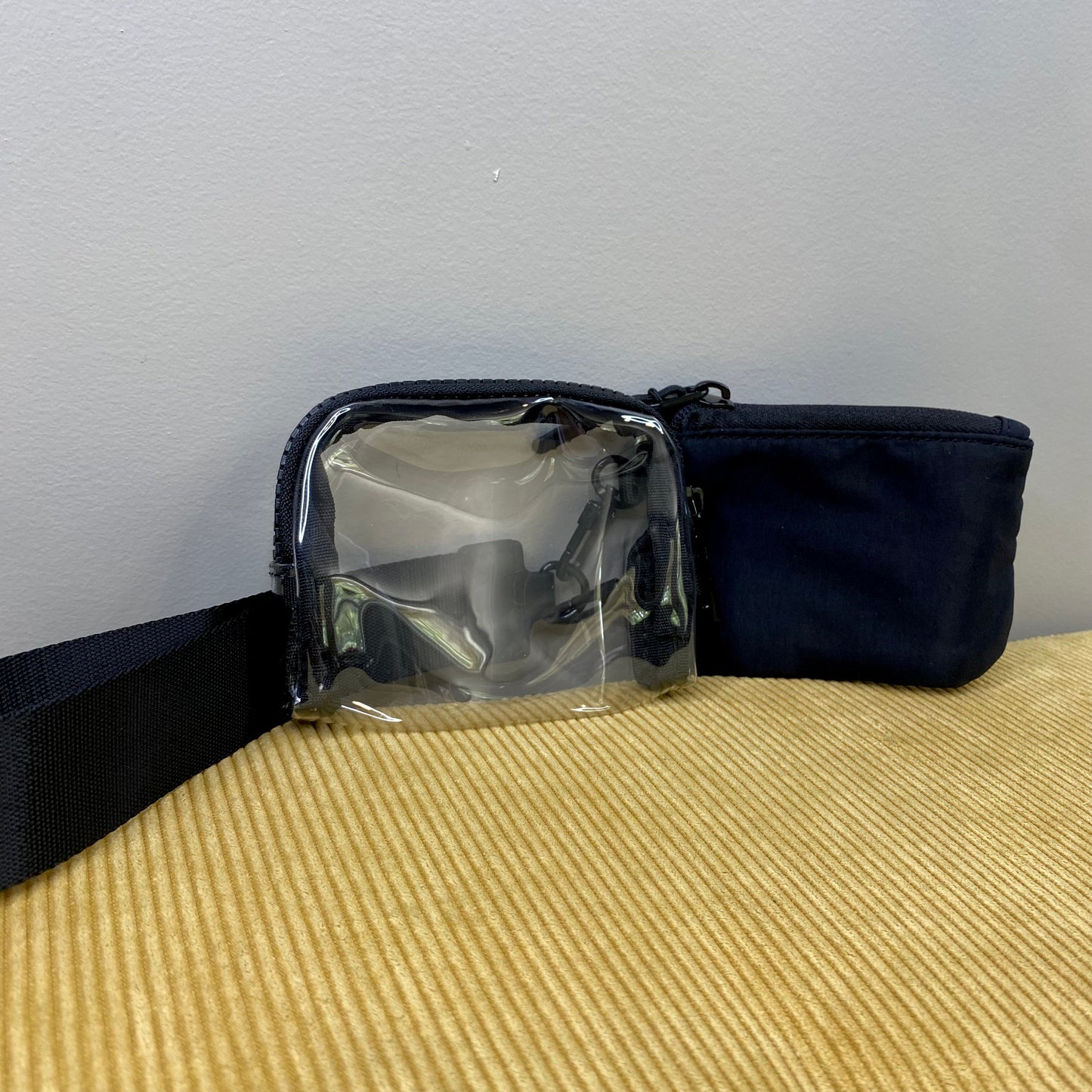 Nylon + Clear Wristlet Double Mini Wallet Set