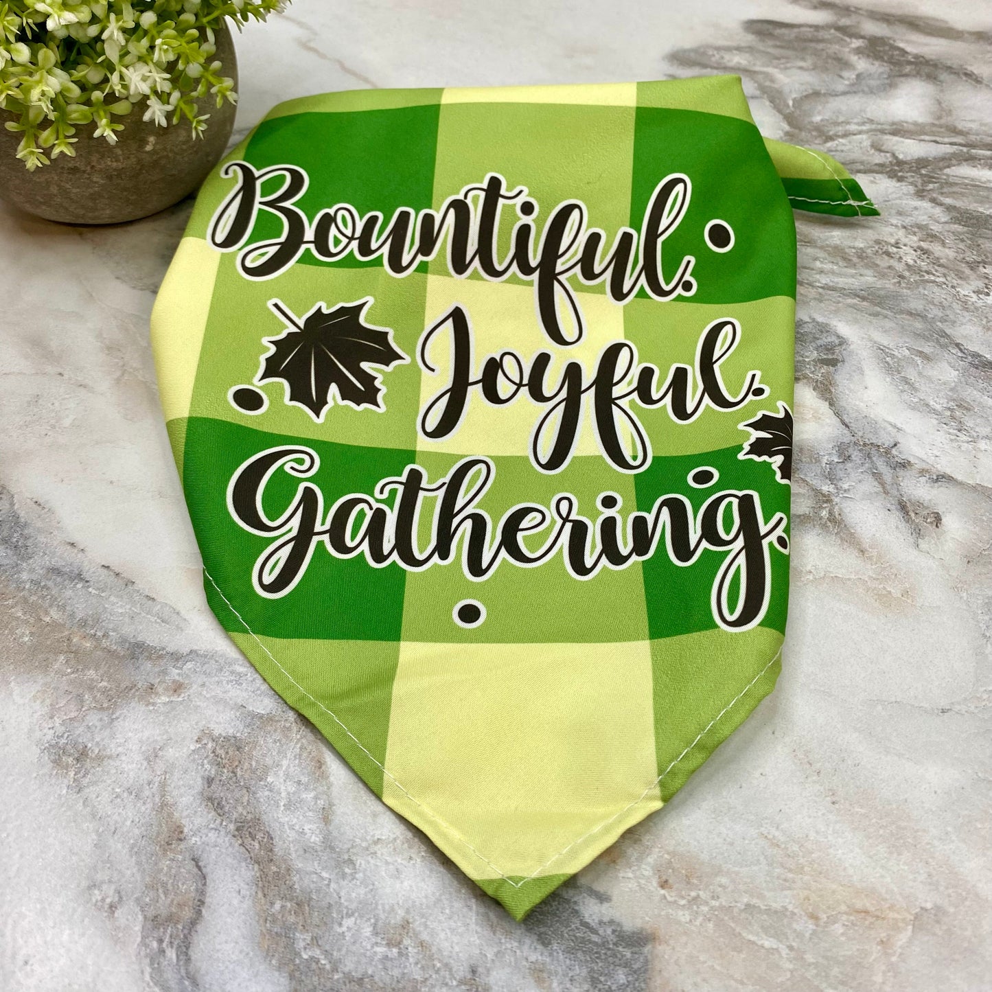 Dog Bandana - Fall - Green Plaid Gathering