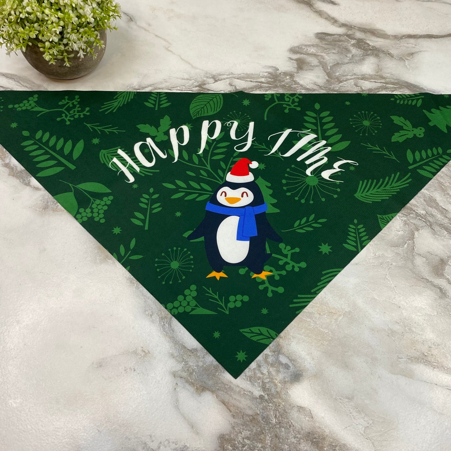 Dog Bandana - Christmas - Penguin Happy Time