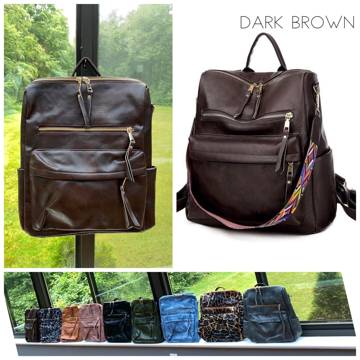 The Brooke Backpack - 🤎Dark Brown - LOCAL PICK UP OPTION