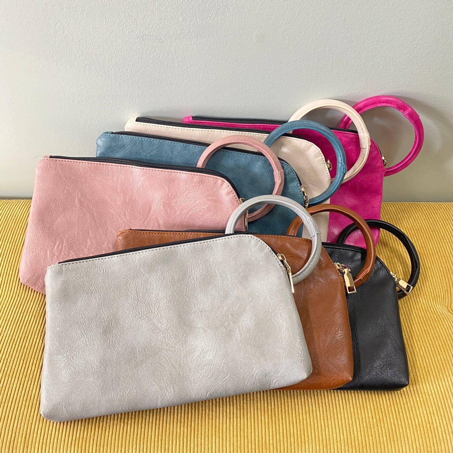 Luna Clutch - Faux Leather with Wrist Loop -LOCAL PICK UP OPTION